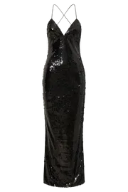 Meshki Maxi Dresses Gracie Sequin Maxi Dress 8211 Black Black 8211 Women