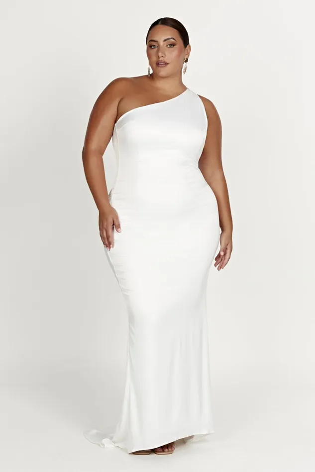 Meshki Maxi Dresses Harper One Shoulder Gown 8211 White White 8211 Women