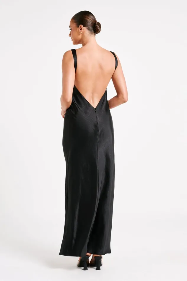 Meshki Maxi Dresses Indy Open Back Maxi Dress 8211 Black Black 8211 Women