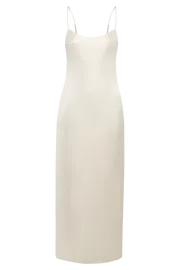 Meshki Maxi Dresses Jacinda Satin Slip Maxi Dress 8211 Ivory Ivory 8211 Women