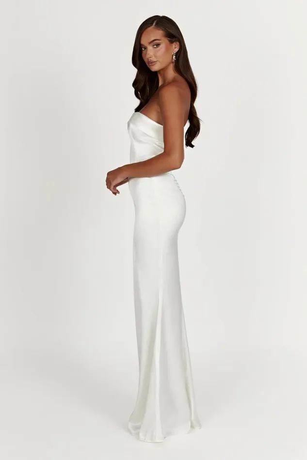 Meshki Maxi Dresses Kaitlin Strapless Gown 8211 White White 8211 Women
