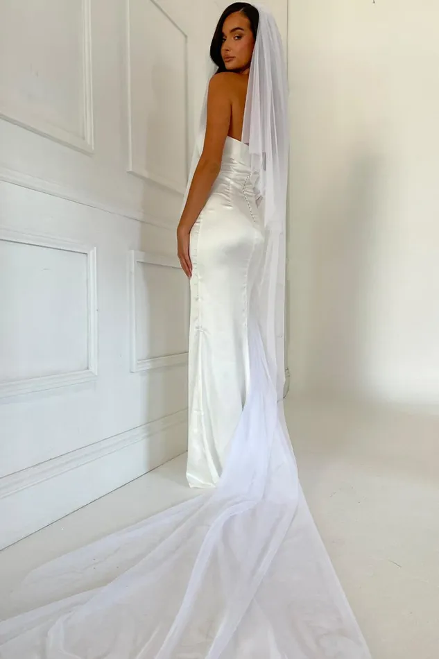 Meshki Maxi Dresses Kaitlin Strapless Gown 8211 White White 8211 Women