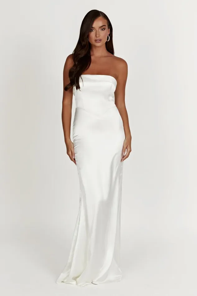 Meshki Maxi Dresses Kaitlin Strapless Gown 8211 White White 8211 Women
