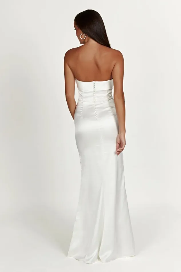 Meshki Maxi Dresses Kaitlin Strapless Gown 8211 White White 8211 Women