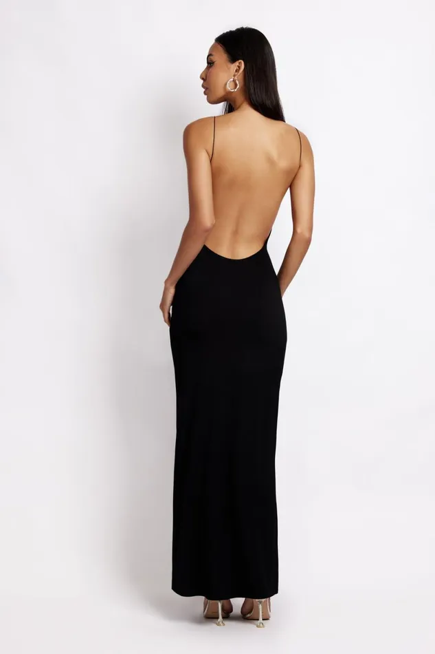 Meshki Maxi Dresses Kirsty Strappy Circle Cutout Maxi Dress 8211 Black Black 8211 Women