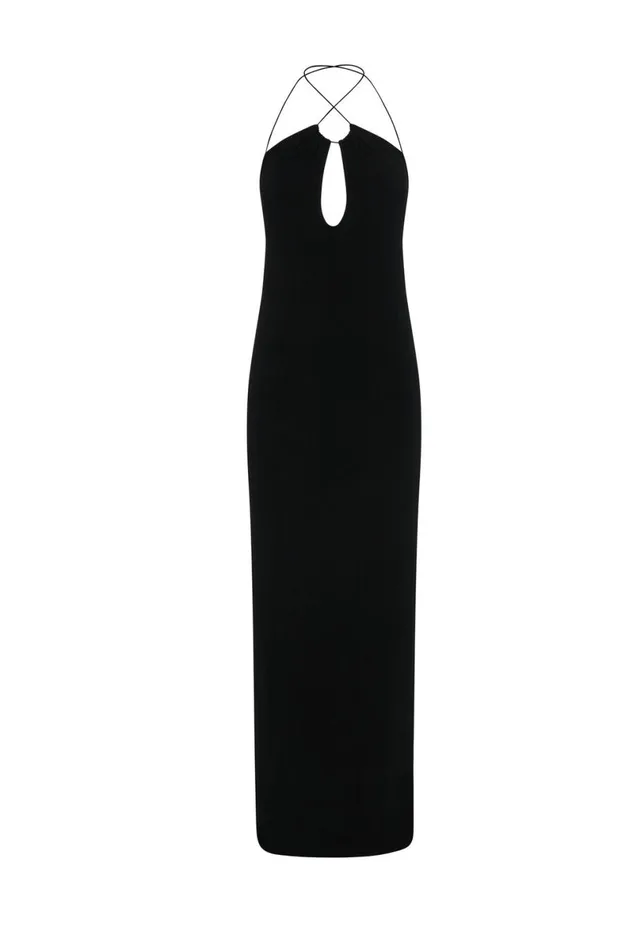 Meshki Maxi Dresses Kirsty Strappy Circle Cutout Maxi Dress 8211 Black Black 8211 Women
