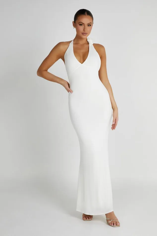 Meshki Maxi Dresses Marion Rose Halter Maxi Dress 8211 White White 8211 Women