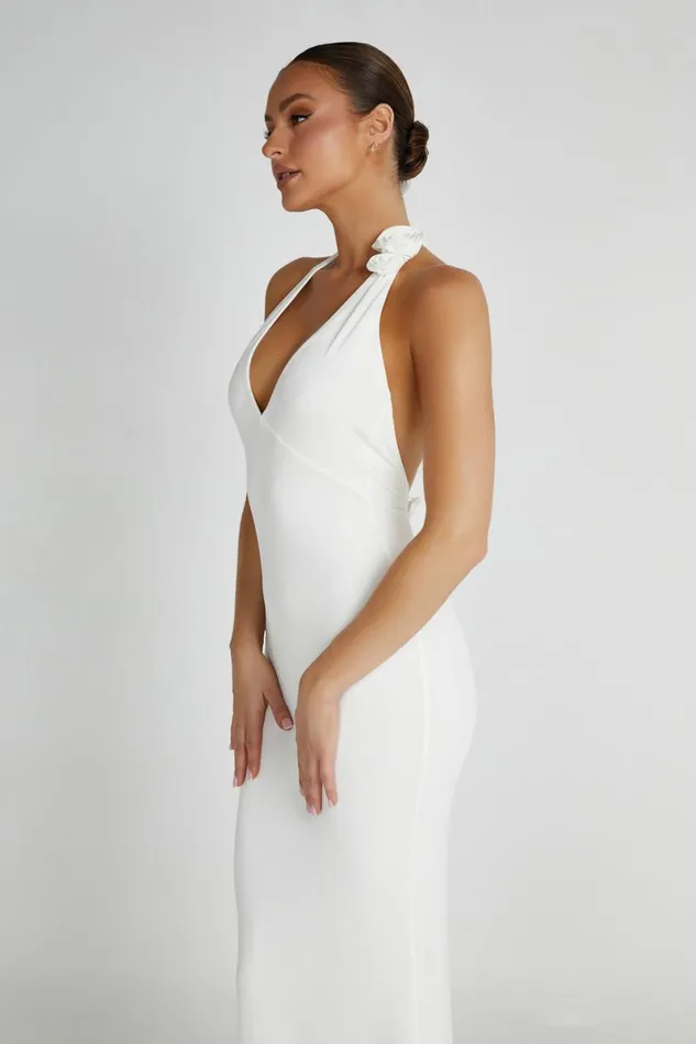 Meshki Maxi Dresses Marion Rose Halter Maxi Dress 8211 White White 8211 Women