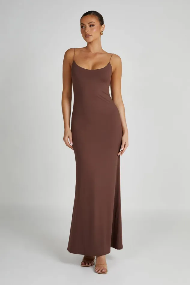 Meshki Maxi Dresses Nikkita Recycled Nylon Strappy Maxi Dress 8211 Mocha Mocha 8211 Women Meshki Maxi Dresses Nikkita Recycled Nylon Strappy Maxi Dress 8211 Mocha Mocha 8211 Women