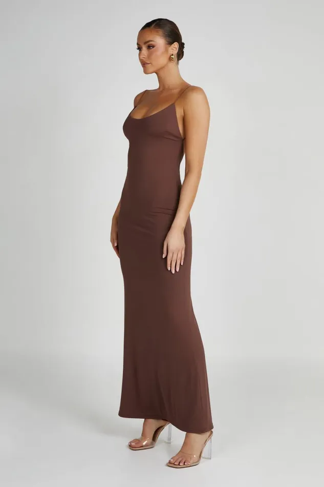 Meshki Maxi Dresses Nikkita Recycled Nylon Strappy Maxi Dress 8211 Mocha Mocha 8211 Women Meshki Maxi Dresses Nikkita Recycled Nylon Strappy Maxi Dress 8211 Mocha Mocha 8211 Women