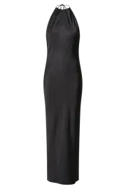 Meshki Maxi Dresses Sammy Satin Halter Maxi Dress 8211 Black Black 8211 Women