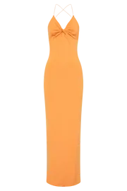 Meshki Maxi Dresses Sinead Twist Maxi Dress 8211 Orange Orange 8211 Women