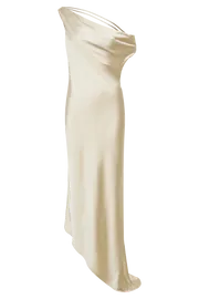 Meshki Maxi Dresses Yvette Slip Maxi Dress With Asymmetrical Hem 8211 Gold Gold 8211 Women
