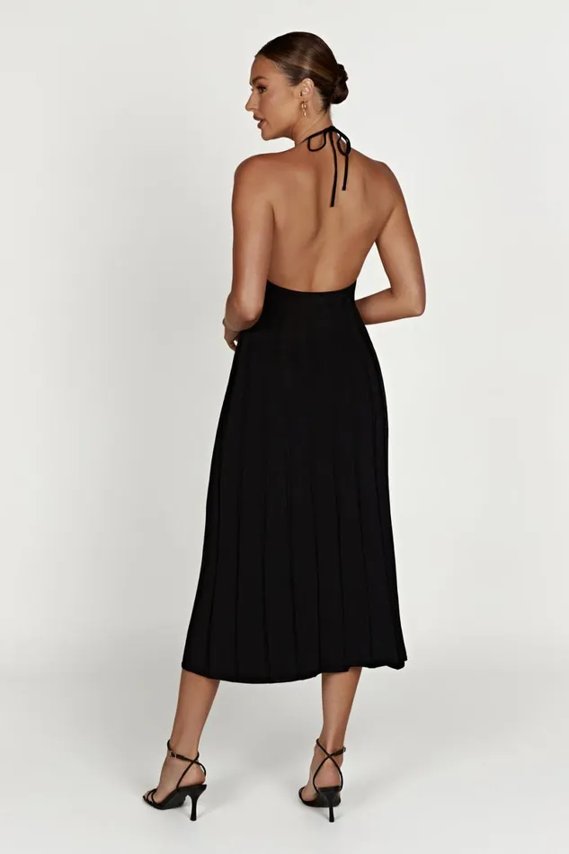 Meshki Midi Dresses Adrienne Halter Neck Midi Dress 8211 Black Black 8211 Women