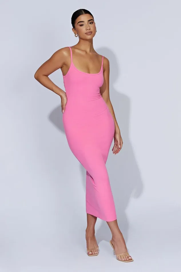 Meshki Midi Dresses Alexis Ribbed Cami Midi Dress 8211 Bubblegum Pink Bubblegumpink 8211 Women Meshki Midi Dresses Alexis Ribbed Cami Midi Dress 8211 Bubblegum Pink Bubblegumpink 8211 Women