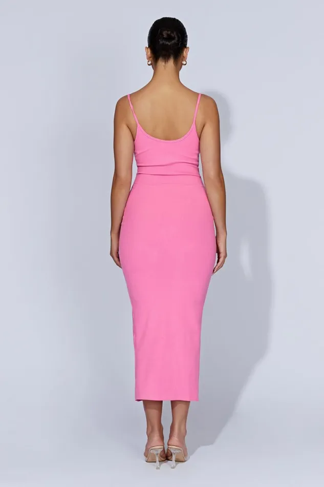 Meshki Midi Dresses Alexis Ribbed Cami Midi Dress 8211 Bubblegum Pink Bubblegumpink 8211 Women