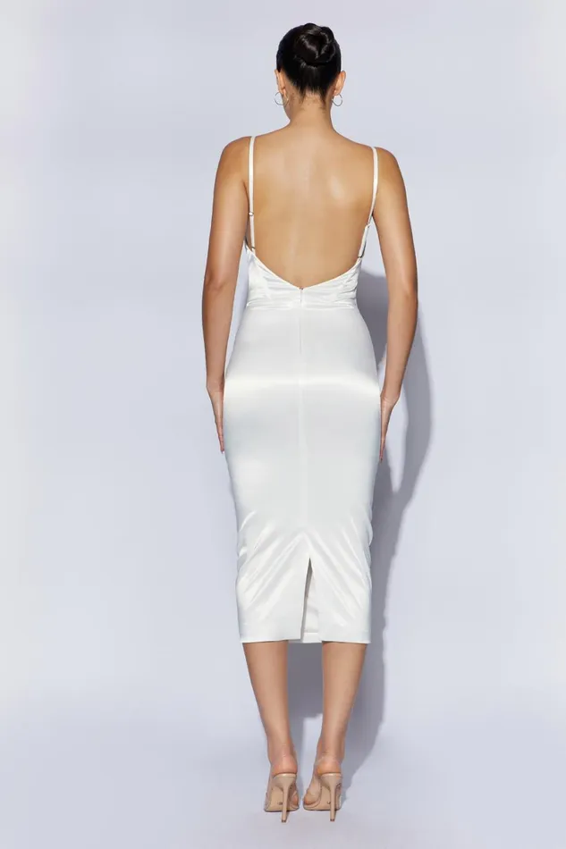 Meshki Midi Dresses Brie Corset Midi Dress 8211 White White 8211 Women