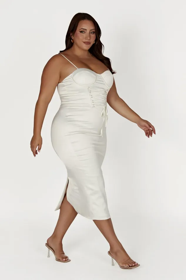 Meshki Midi Dresses Camelia Corset Midi Dress 8211 Ivory Ivory 8211 Women Meshki Midi Dresses Camelia Corset Midi Dress 8211 Ivory Ivory 8211 Women