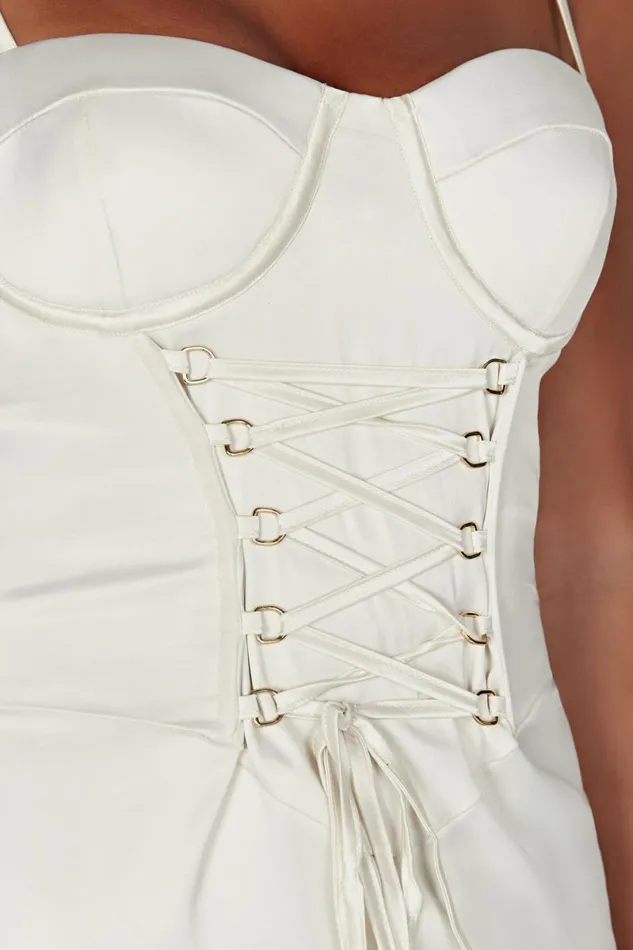 Meshki Midi Dresses Camelia Corset Midi Dress 8211 Ivory Ivory 8211 Women Meshki Midi Dresses Camelia Corset Midi Dress 8211 Ivory Ivory 8211 Women