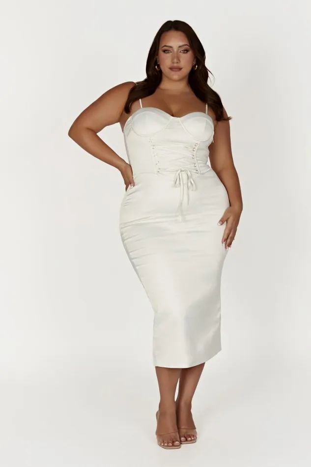 Meshki Midi Dresses Camelia Corset Midi Dress 8211 Ivory Ivory 8211 Women Meshki Midi Dresses Camelia Corset Midi Dress 8211 Ivory Ivory 8211 Women