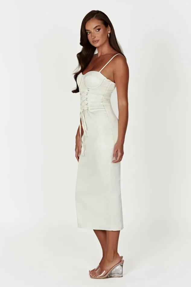 Meshki Midi Dresses Camelia Corset Midi Dress 8211 Ivory Ivory 8211 Women Meshki Midi Dresses Camelia Corset Midi Dress 8211 Ivory Ivory 8211 Women
