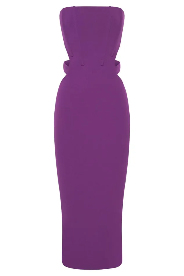 Meshki Midi Dresses Catherine Cut Out Midi Dress 8211 Violet Violet 8211 Women Meshki Midi Dresses Catherine Cut Out Midi Dress 8211 Violet Violet 8211 Women