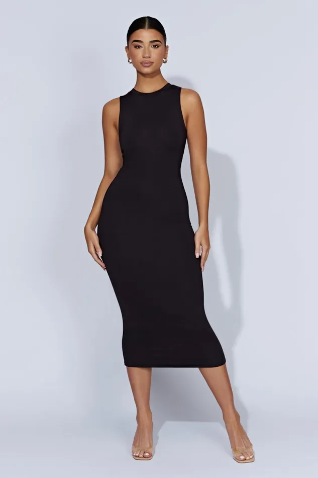 Meshki Midi Dresses Jill Sleeveless Tank Midi Dress 8211 Black Black 8211 Women