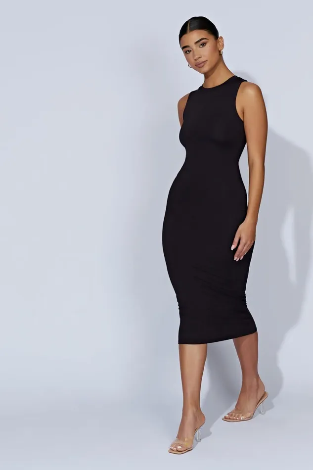 Meshki Midi Dresses Jill Sleeveless Tank Midi Dress 8211 Black Black 8211 Women