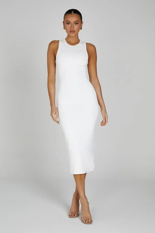 Meshki Midi Dresses Jill Sleeveless Tank Midi Dress 8211 White White 8211 Women