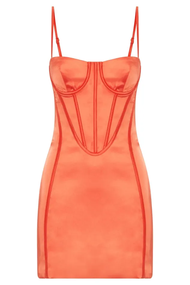 Meshki Mini Dresses Bridget Corset Mini Dress 8211 Coral Coral 8211 Women