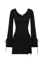 Meshki Mini Dresses Britney Long Sleeve Knit Mini Dress 8211 Black Black 8211 Women