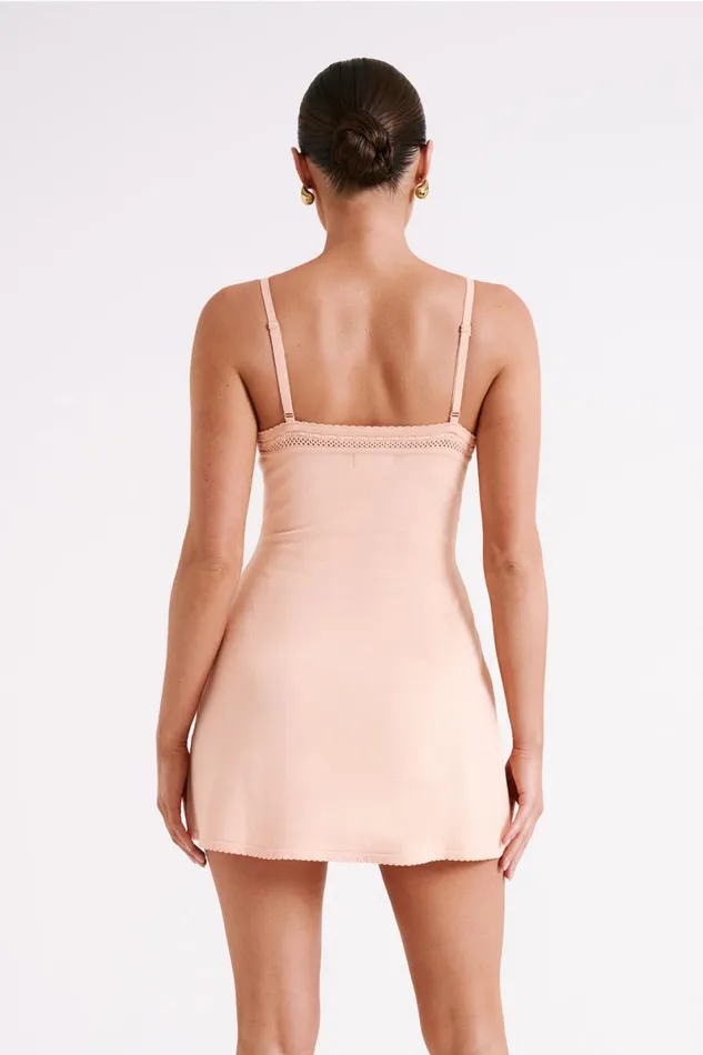 Meshki Mini Dresses Ellis Pointelle Knit Mini Dress 8211 Apricot Apricot 8211 Women