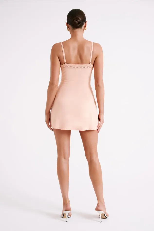 Meshki Mini Dresses Ellis Pointelle Knit Mini Dress 8211 Apricot Apricot 8211 Women