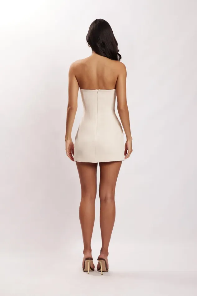 Meshki Mini Dresses Maci Crepe Mini Dress 8211 Cream Cream 8211 Women