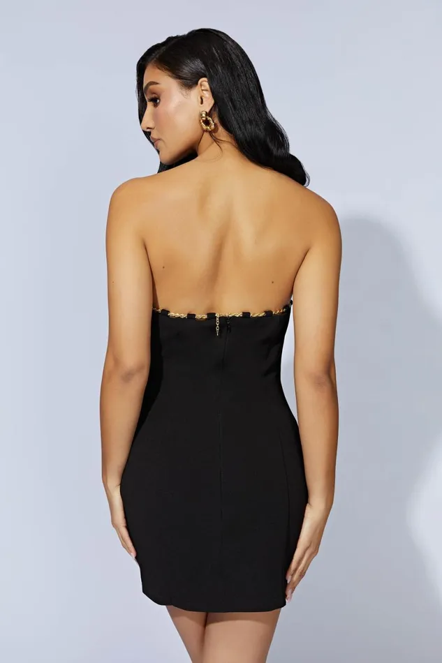 Meshki Mini Dresses Noelle Chain Mini Dress 8211 Black Black 8211 Women