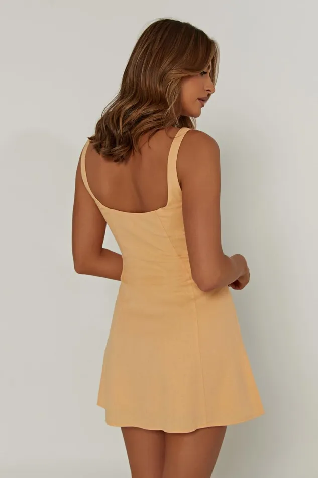 Meshki Mini Dresses Tandie Linen Flare Mini Dress 8211 Mango Mango 8211 Women