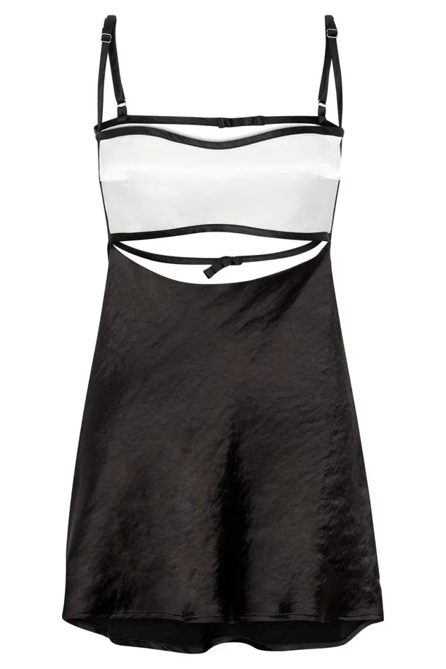 Meshki Mini Dresses Veda Two Tone Mini Dress 8211 Black Black 8211 Women