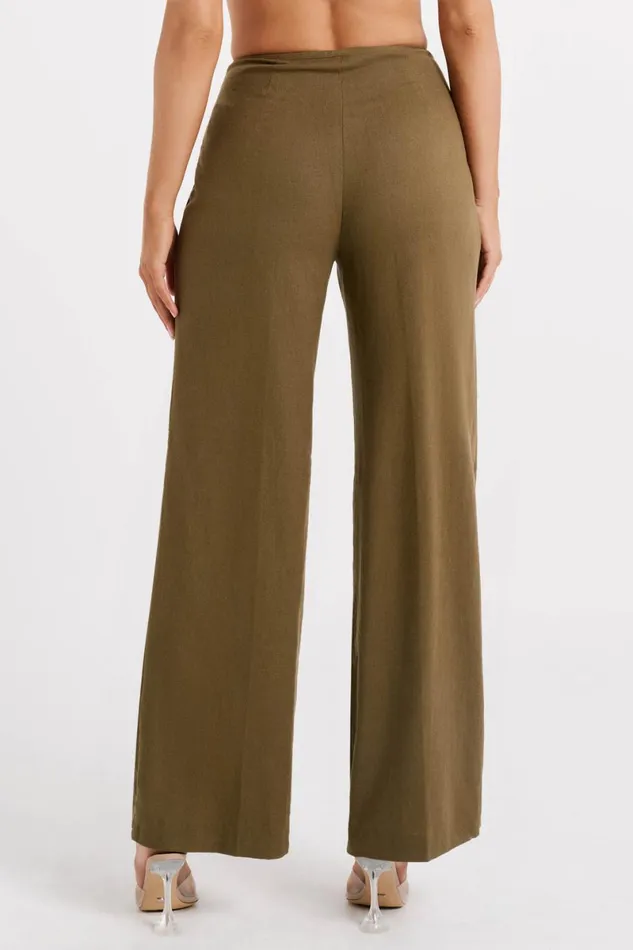 Meshki Pants Adina Linen Pant 8211 Olive Olive 8211 Women