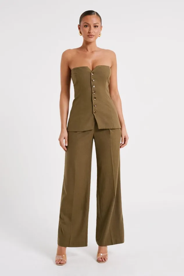 Meshki Pants Adina Linen Pant 8211 Olive Olive 8211 Women