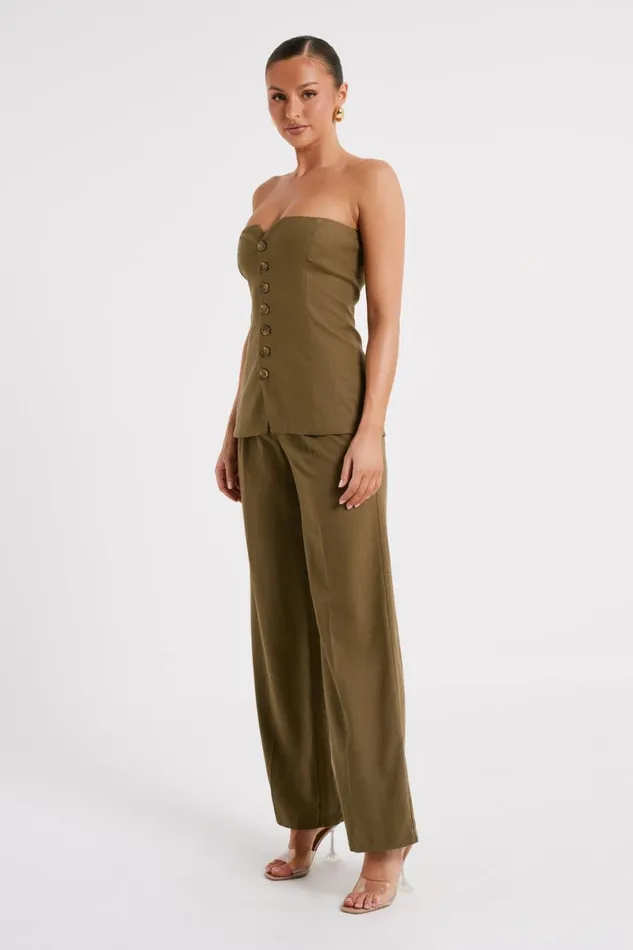 Meshki Pants Adina Linen Pant 8211 Olive Olive 8211 Women