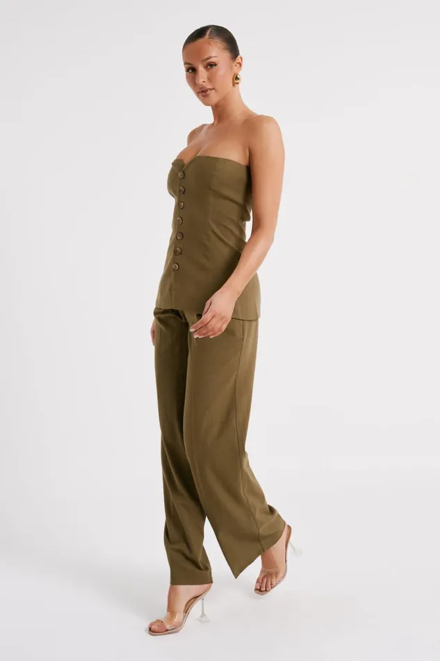 Meshki Pants Adina Linen Pant 8211 Olive Olive 8211 Women