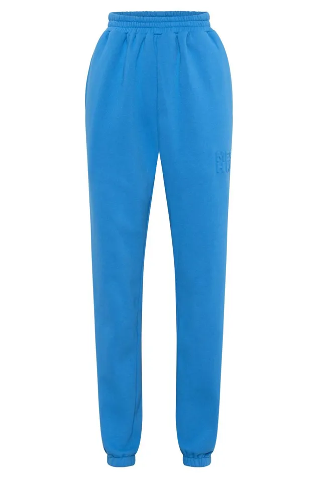 Meshki Pants Emery Embossed Fleeceback Joggers 8211 Blue Blue 8211 Women