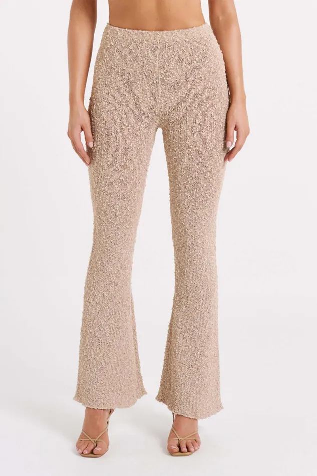 Meshki Pants Irma Flared Boucle Pants 8211 Wheat Wheat 8211 Women