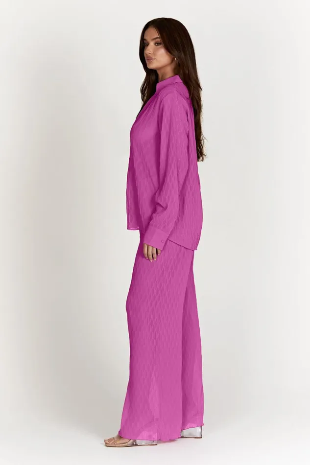 Meshki Pants Karla Wave Pleat Pant 8211 Rose Pink Rosepink 8211 Women