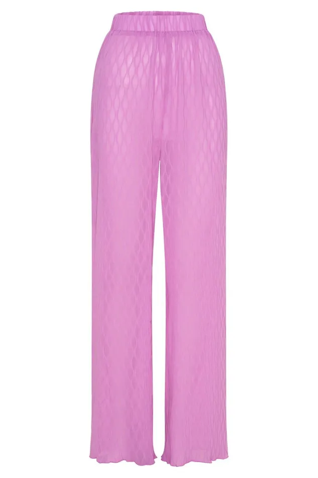 Meshki Pants Karla Wave Pleat Pant 8211 Rose Pink Rosepink 8211 Women