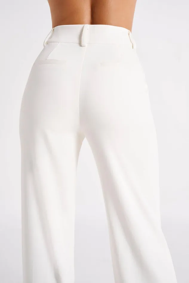 Meshki Pants Lisa High Waist Suiting Trousers 8211 Ivory Ivory 8211 Women