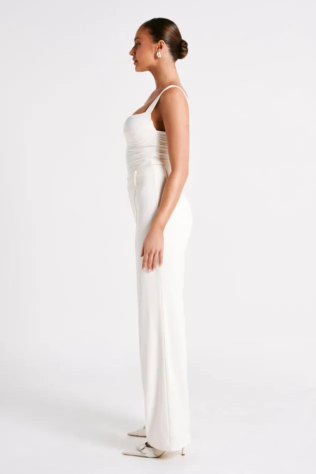 Meshki Pants Lisa High Waist Suiting Trousers 8211 Ivory Ivory 8211 Women