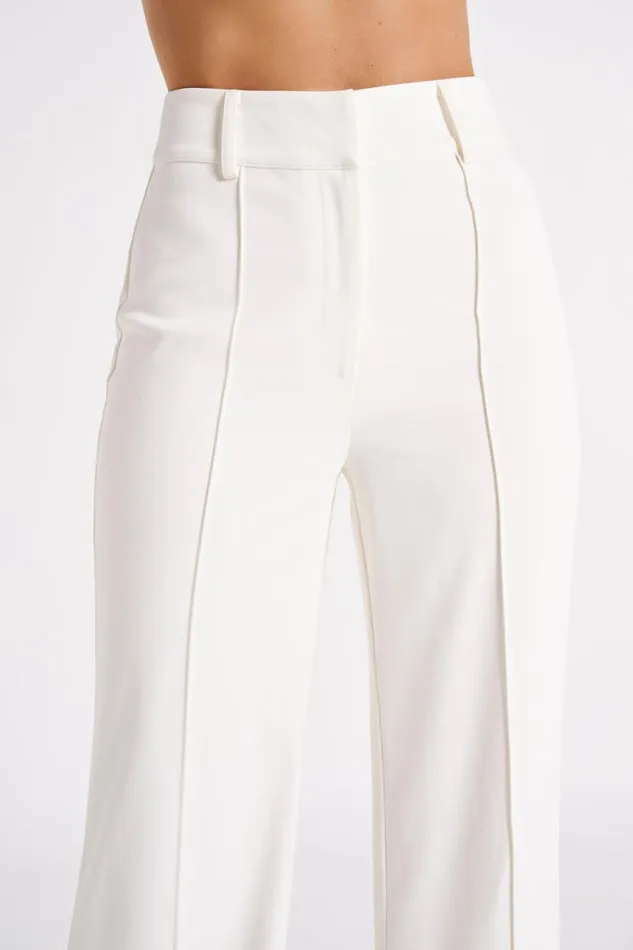 Meshki Pants Lisa High Waist Suiting Trousers 8211 Ivory Ivory 8211 Women