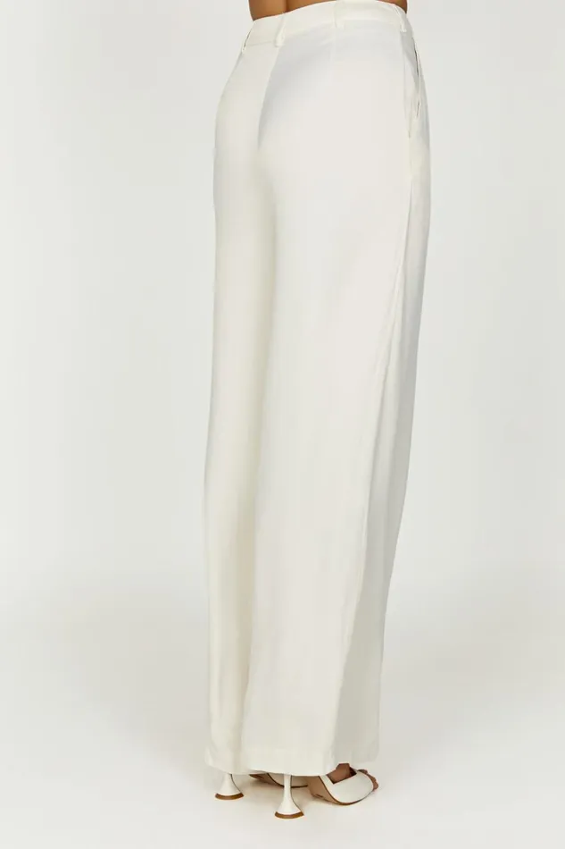 Meshki Pants Nour Satin Wide Leg Pant 8211 Ivory Ivory 8211 Women