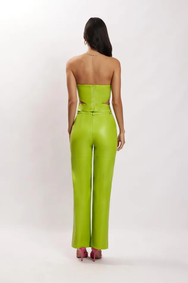 Meshki Pants Sima Faux Leather High Waist Pants 8211 Lime Green Limegreen 8211 Women Meshki Pants Sima Faux Leather High Waist Pants 8211 Lime Green Limegreen 8211 Women
